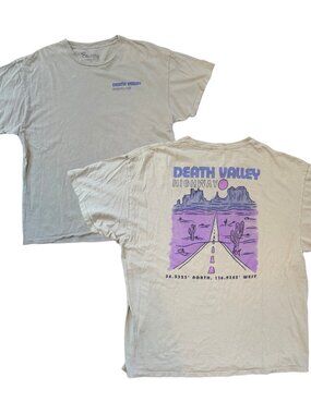 Death Valley Graphic Tee Beige Purple Size XL